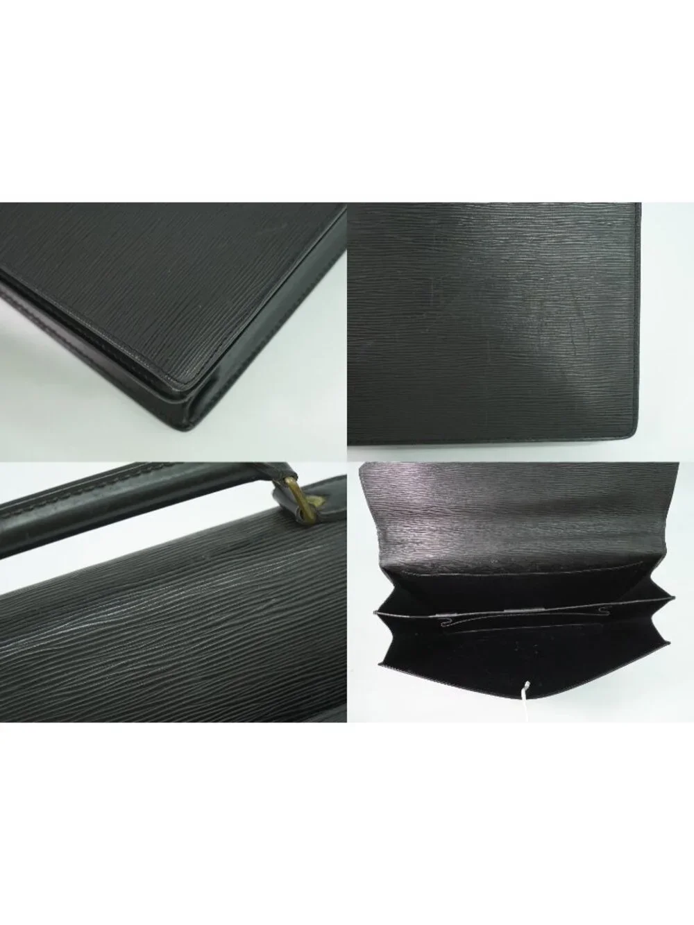 Louis Vuitton LV Serviette Conseil Epi Leather Business Bag Handbag Noir Black
